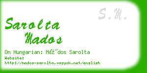 sarolta mados business card